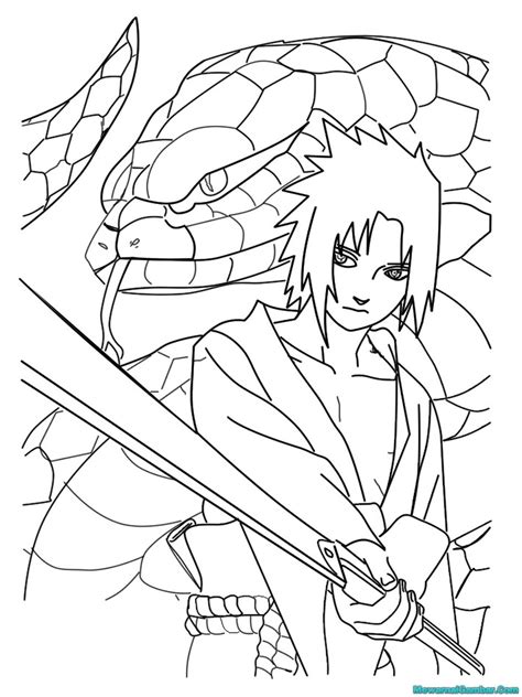 47 Gambar Mewarnai Naruto Vs Sasuke