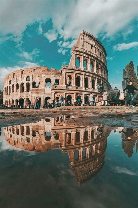 Coliseum Reflection Wallpaper Coliseu De Roma Viagens Lugares