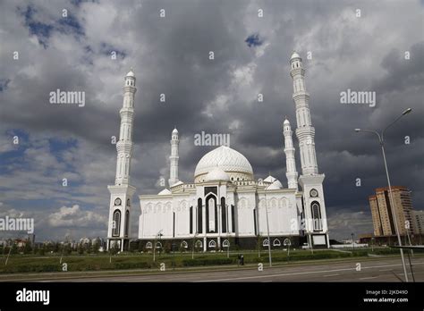 Hazrat Sultan Mosque In Astana Nur Sultan Kazakhstan Stock Photo Alamy