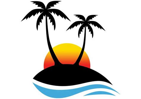 Download High Quality Sunset Clipart Palm Tree Transparent Png Images