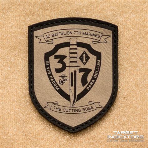 3rd Battalion 7th Marines Laser Engraved Patch Target Indicators