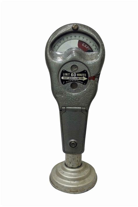 All Original Vintage 1950s Municipal Parking Meter On Countertop Stand