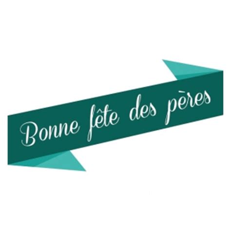Fête des pères 2021 : sticker Bonne Fête des Pères bandeau vert