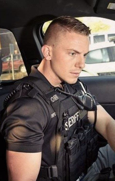 northern leather men in uniform hot cops military fade haircut