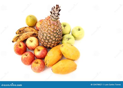 Bunch Of Fruits Stock Image Image Of View Citric Horizontal 33478827
