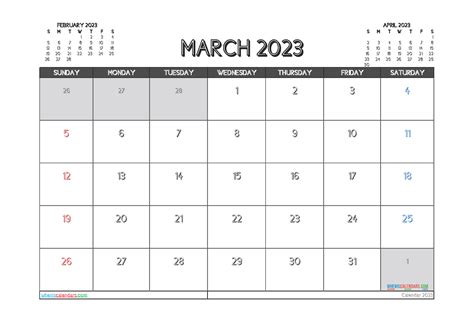 March Fillable Calendar 2023 Printable Calendar 2023