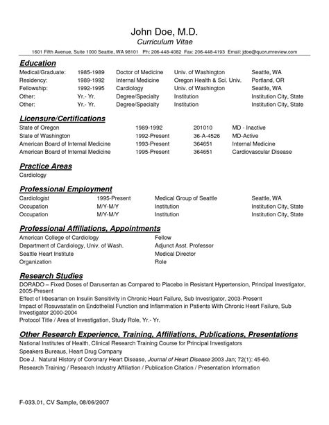 Cv Template Resident Physician - Resume Examples | Cv template word, Cv template, Resume template