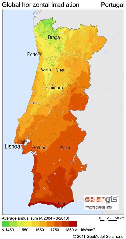 Die karte lissabon in europa ist ein teil der europäischen union und von den meisten. Portugal Klima anzeigen - Klima-Karte von Portugal (Europa ...