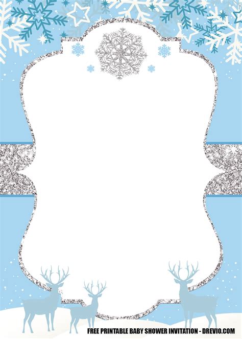 Free Printable Winter Wonderland Invitations Printable Templates