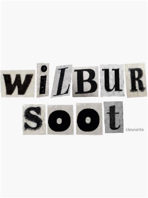 Wilbur Soot Sticker By Cleonette Redbubble