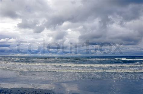 Dark Stormy Sky Over The Ocean Stock Photo Colourbox