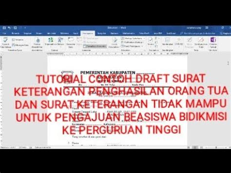 Untuk melamar sebuah beasiswa, seorang siswa akan membutuhkan contoh surat keterangan sekolah, yang bisa dimodifikasi sesuai dengan kebutuhan dan contoh surat keterangan penghasilan orang tua. TUTORIAL CONTOH DRAFT SURAT KETERANGAN PENGHASILAN ORANG ...