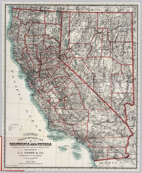 California And Nevada David Rumsey Historical Map Collection