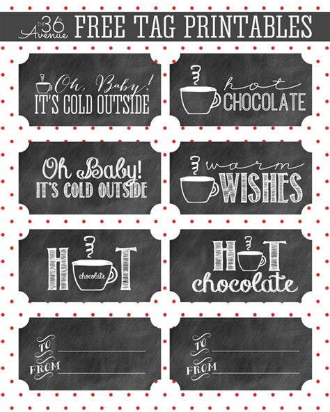 Free Printable Hot Chocolate T Tags