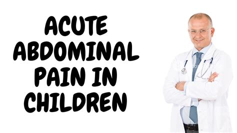 Faqs On Acute Abdominal Pain In Children Youtube