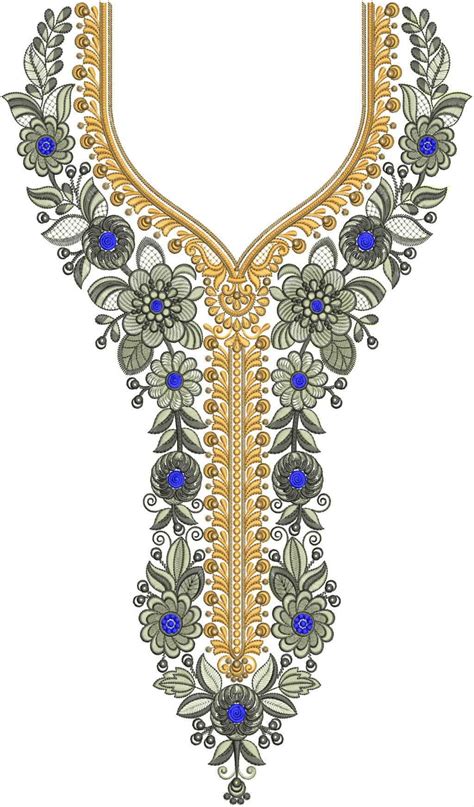 Nigerian Neck Gala Embroidery Design Embroidery Neck Designs