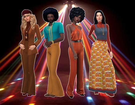 Decades Lookbook The 1970 S Sims 4 Clothing Sims 4 Decades