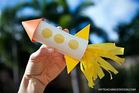 Make A Rocket Using Toilet Paper Roll Toilet Paper Roll Crafts Paper