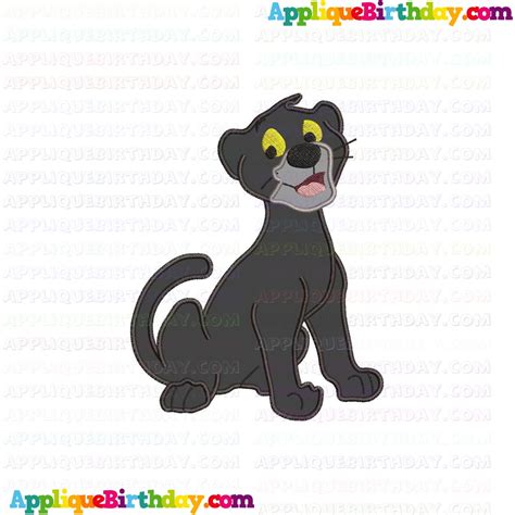 Bagheera Black Panther Jungle Cubs Applique Design Applique Designs