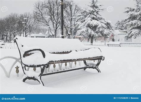 Sultanahmet Park During A Snow Storm Stock Image Image Of Mosque
