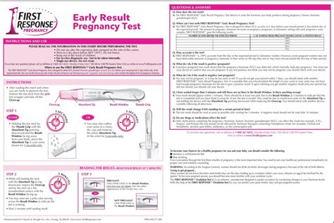 First Response Pregnancy Test Cpg Health Pregnancy Ovulation App