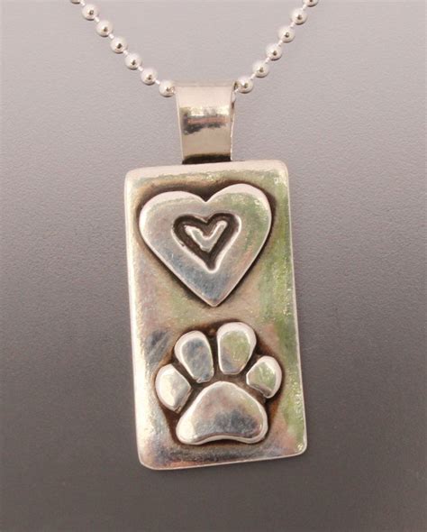 Dog Paw And Heart Pendant Dog Paw Dog Paw Jewelry Paw Jewelry