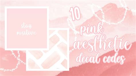 Pink Aesthetic Decal Codes ♡bloxburg♡ Youtube