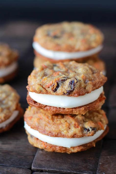Carrot Cake Sandwich Cookies Celebrating Sweets