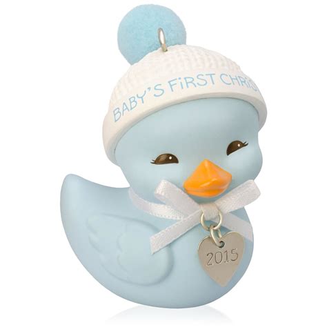 2015 Baby Boys First Christmas Hallmark Keepsake Ornament Hooked On