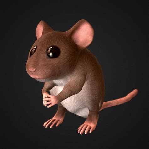 3d Model Mouse Vr Ar Low Poly Rigged Cgtrader