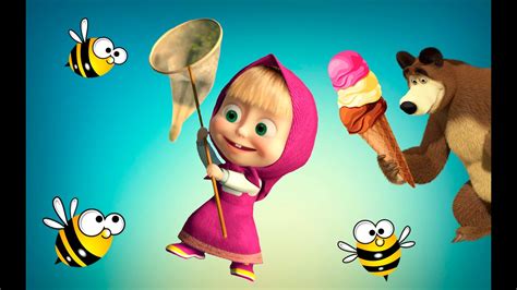 Masha and the bear, cartoon wallpapers. Masha and the Bear in English ICE CREAM Masha and Bear GOOD friends - YouTube