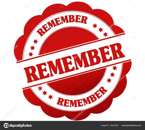 Remember Red Round Rubber Stamp — Stock Photo © Ionutparvu 179216350