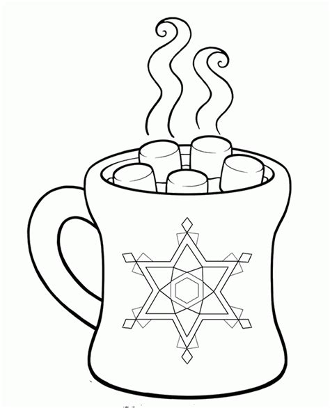Hot Chocolate Coloring Page - Coloring Home