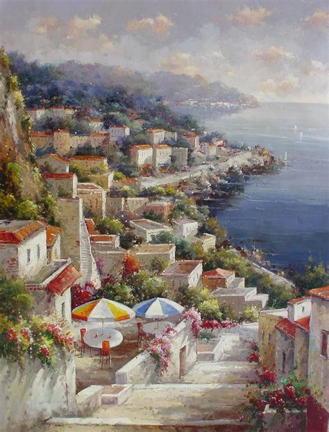 Amalfi Coast Italy Painting By Lucio Campana
