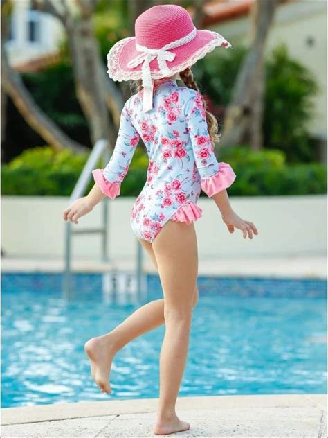 Ready For Sun Rash Guard One Piece Swimsuit Girls One Piece Swimsuit Swimsuits For Tweens