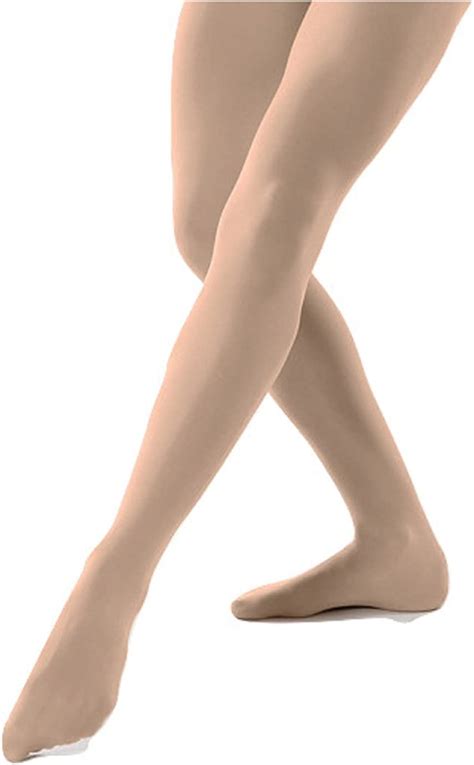 revolution footed natural tan color adult dance tights 1021 adult small clothing