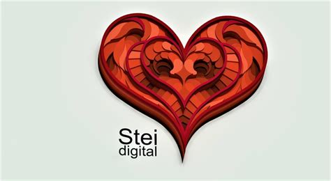 3d layered Heart Cricut SVG DXF files for laser CNC laser | Etsy