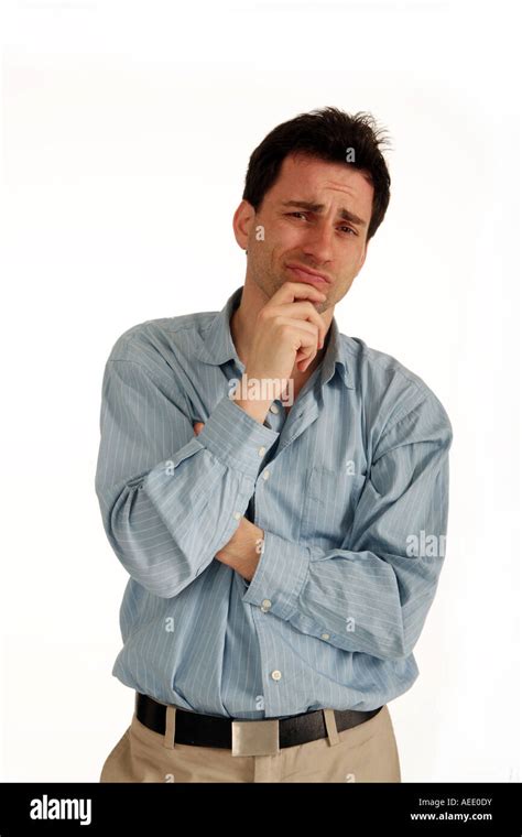 Young Man Looking Confused Stock Photo Alamy