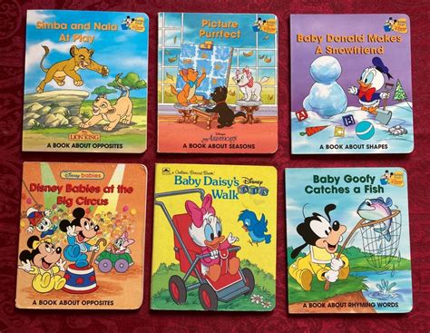 Set Of 6 Vintage Babys Firstdisney Babies Board Books Etsy