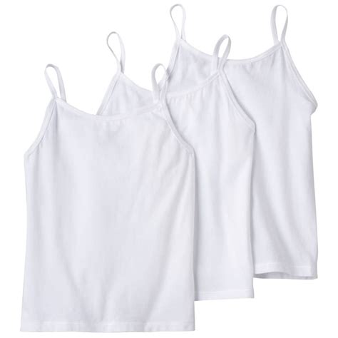 Hanes Girls Ultimate Cotton Stretch Cami Undershirts 3 Pack Bobs