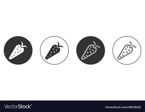 Black Carrot Icon Isolated On White Background Vector Image