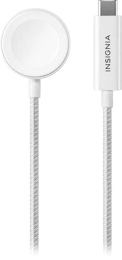 Insignia Apple Watch Magnetic Fast Charger To Usb Type C Braided Cable