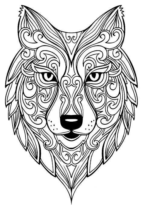 Unique Coloriage Tete De Loup A Imprimer  Haut Coloriage HDImages et