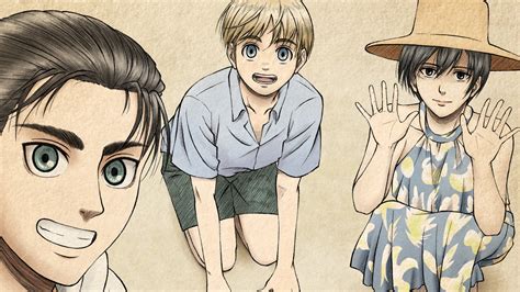 And then save your image. Attack Of Titan Armin Arlert Eren Yeager Mikasa Ackerman On Childhood With Mild Yellow ...