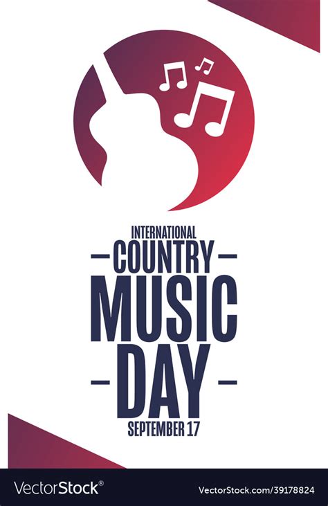 International Country Music Day September 17 Vector Image