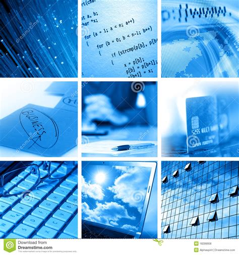 Locate the image you wish to create a url for and open it. Computer And Business Collage Stock Photo - Image of ...