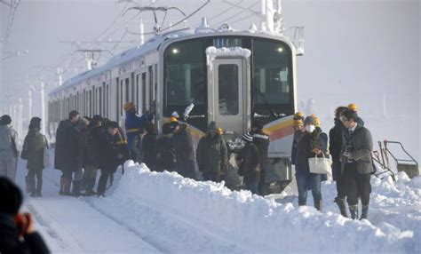 Heavy Snow In Japan Traps Over 400 Passengers On Stranded Train In