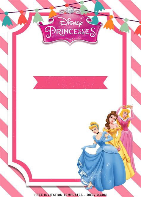 9 Disney Princess And Castle Birthday Invitation Templates In 2023