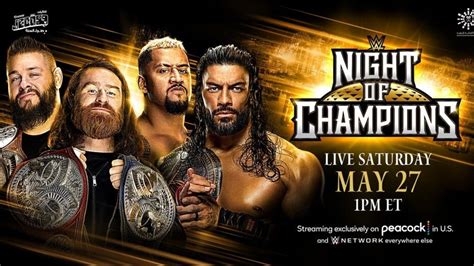 Wwe Night Of Champions Full Match Card Live Streaming Details