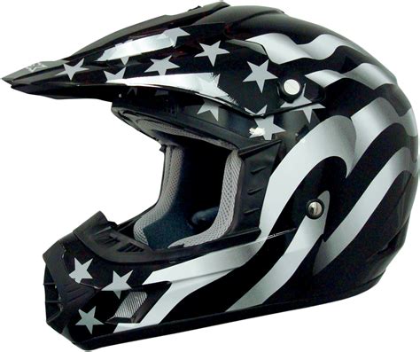 While full face motorcycle helmets may not be required by law they have been proven time and time again to be the safest options for riders. AFX FX-17 American Flag Off Road Motorcycle Helmet ...